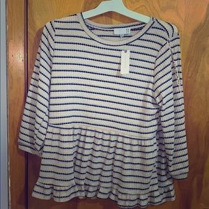 Striped Peplum Blouse!